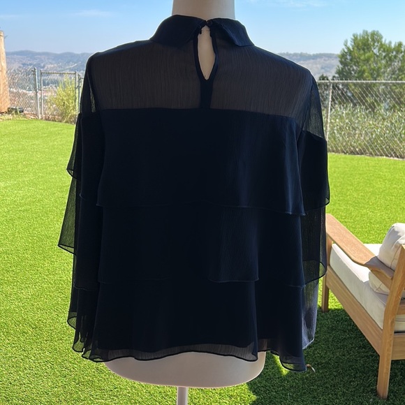 Evereve - Allison Joy Katya Tiered Ruffle Blouse /Top, Medium - Picture 4 of 6